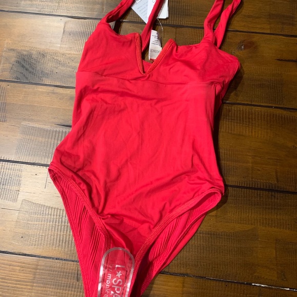 L Space Pointelle Rib Cha Cha Swimsuit 4